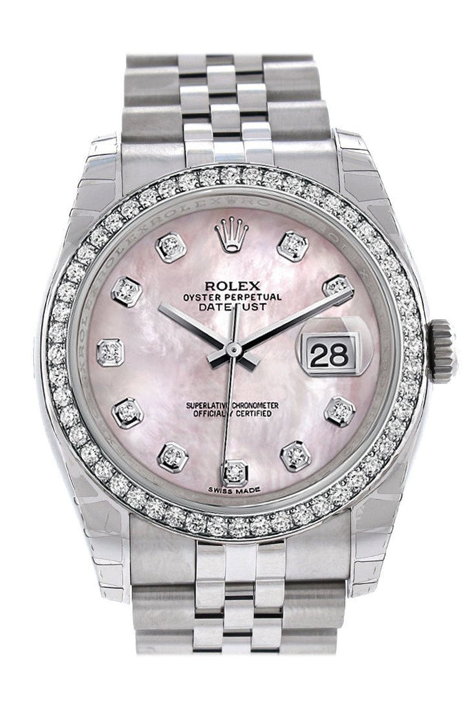 rolex datejust pink mother of pearl