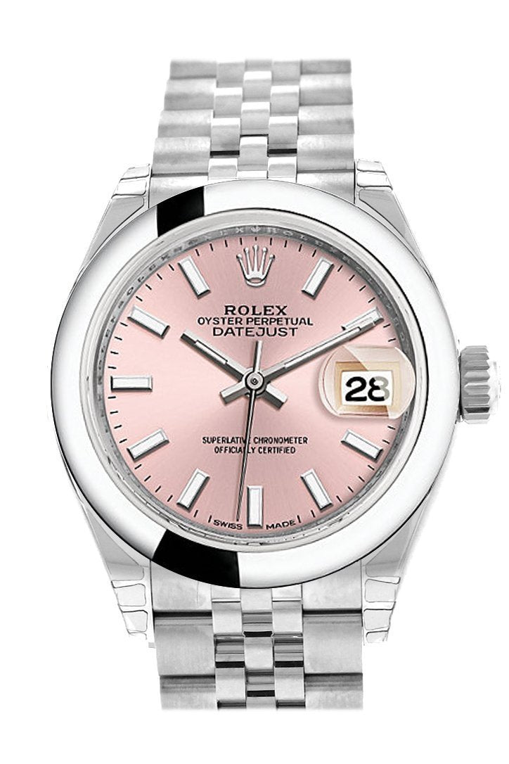 ROLEX 279160 Datejust 28 Pink Dial Ladies Watch WatchGuyNYC