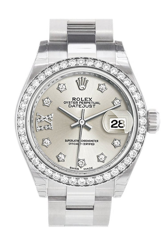 ROLEX 279384RBR Datejust 28 Silver VI 