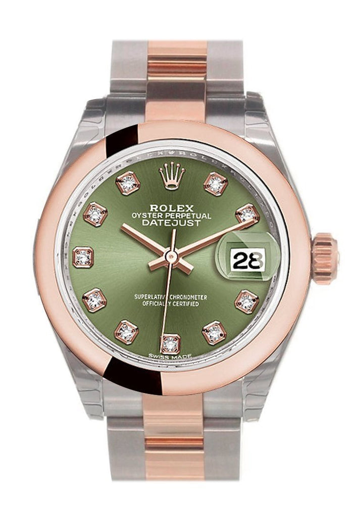 rolex lady datejust green dial