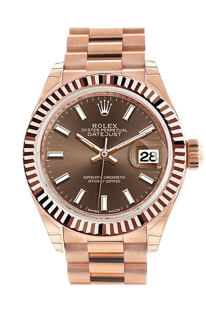 rolex presidential rose gold chocolate face