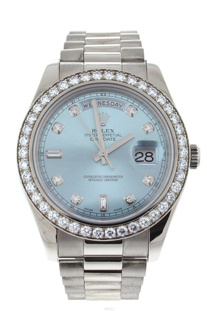 mens white gold presidential rolex