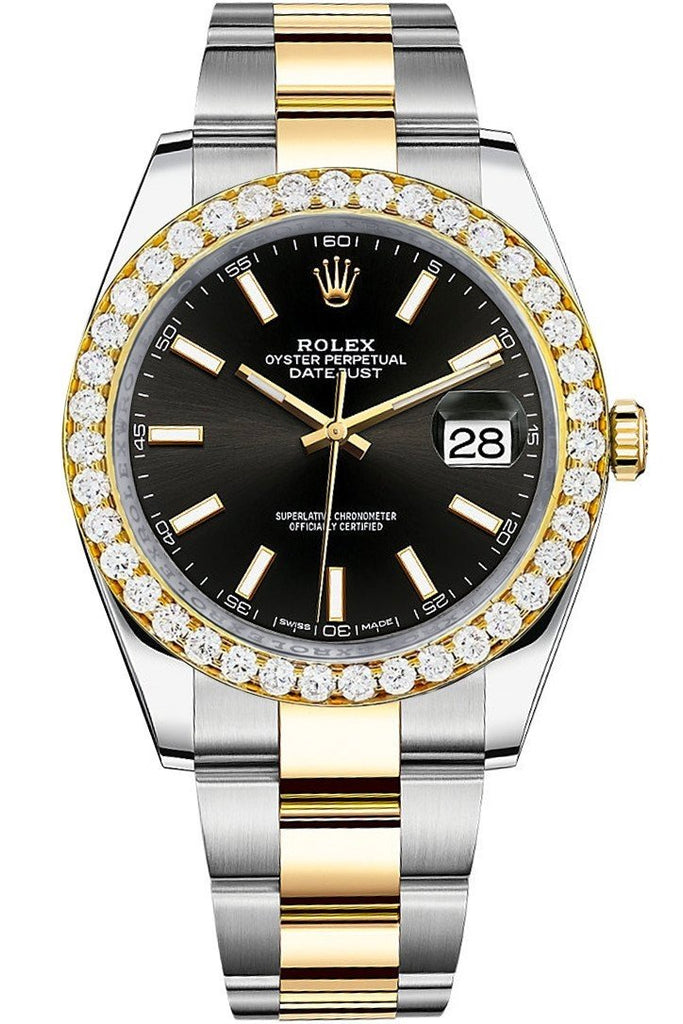 two tone rolex diamond bezel