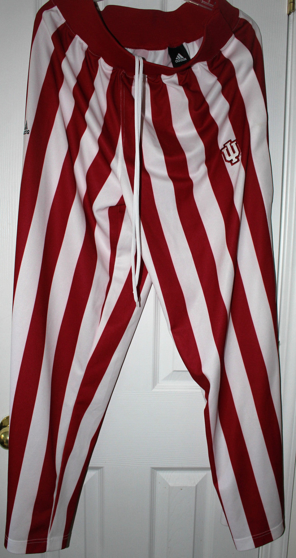 Indiana University Basketball Candy Stripe Warm Up Pants Sz Lg Vintage Indy Sports