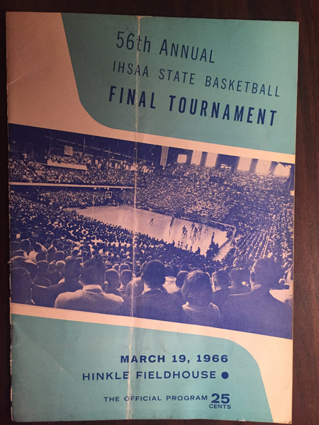 1966 Indiana High School Basketball State Finals Program | Vintage Indy