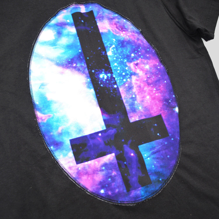 Cosmic Cross Patch Black T-shirt - Free Shipping - iimvclothing