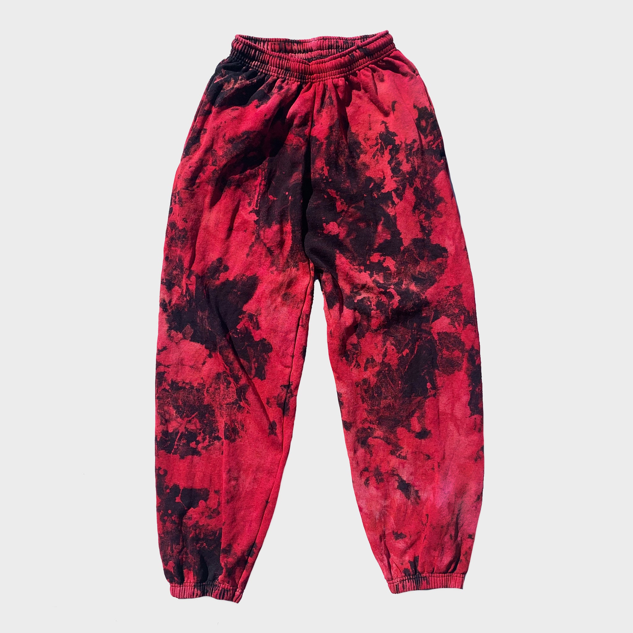 Red/Black Reverse Tie Dye Jogging Pants (Joggers) – IIMVCLOTHING