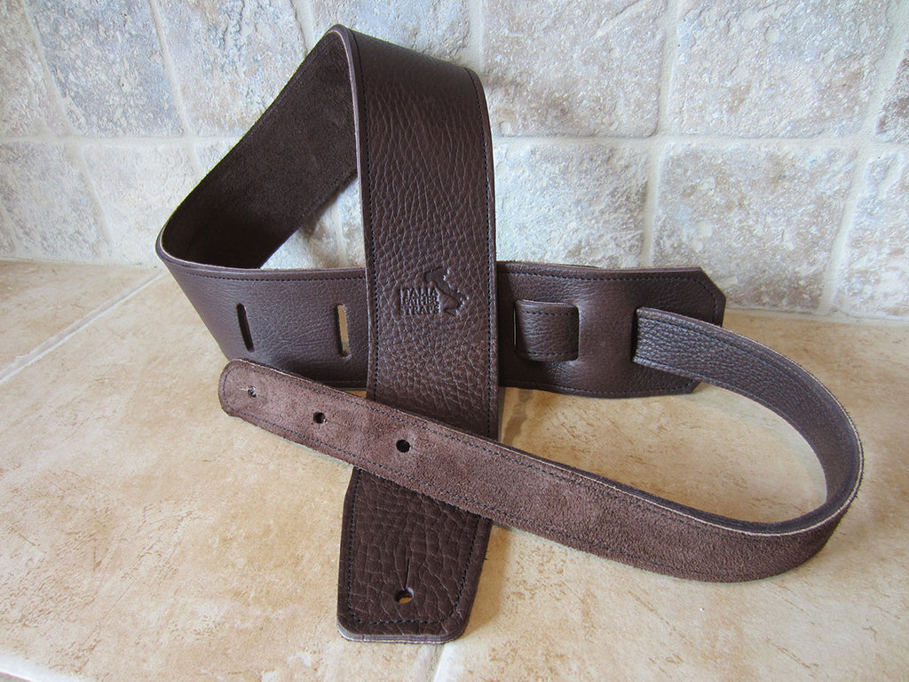 dark brown guitar strap