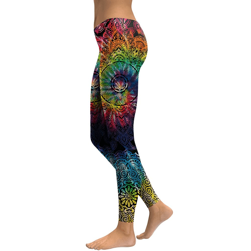 rainbow workout leggings