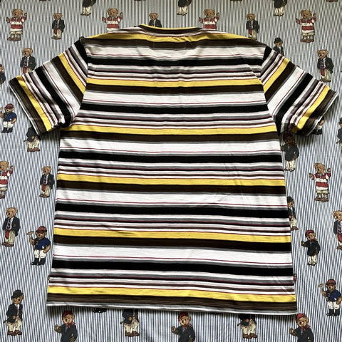 black and yellow guess shirt