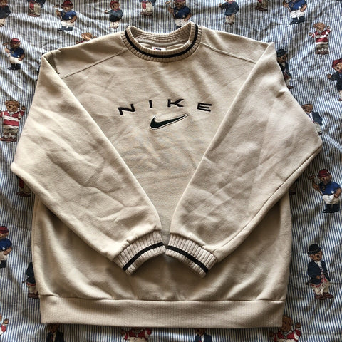 vintage cream nike jumper