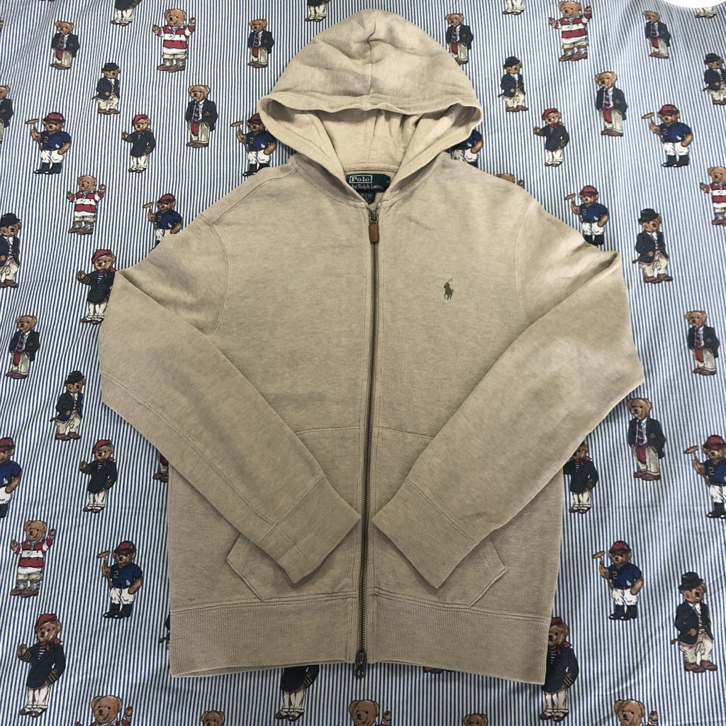 cream polo hoodie