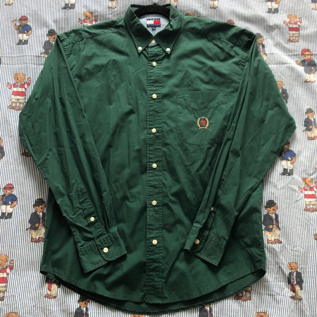 kemikalier højde Cirkus Vintage Forest Green Tommy Hilfiger Shirt (M) – DISTINCT - THREADS