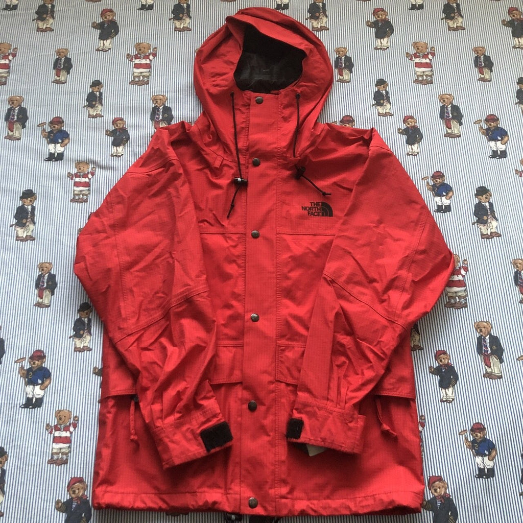north face gore tex jacket red