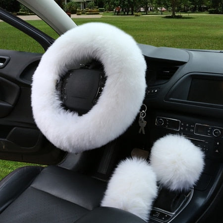 Fluffy steering wheel cover