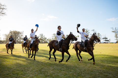 Hawaii Polo life Team Black & White take the Field on Polo Sunday