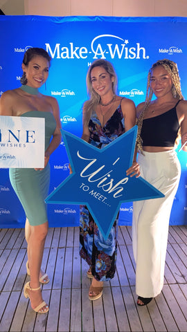 Julie Chu, Stephanie Wright and Jade Alexis at Make a Wish Foundation in Hawaii