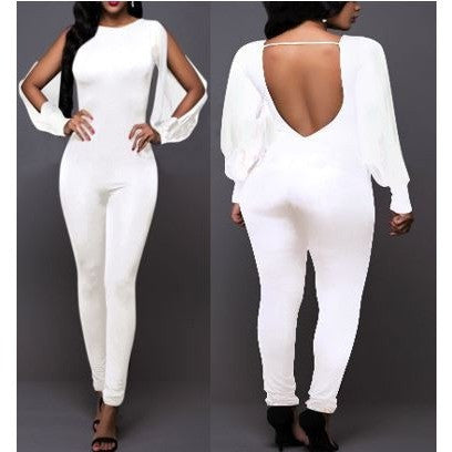 white cocktail jumpsuit