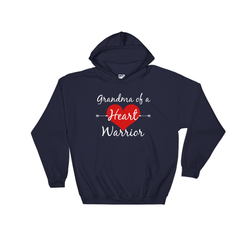 Grandma of a Heart Warrior CHD Heart Defect Hoodie Sweatshirt - Choose ...