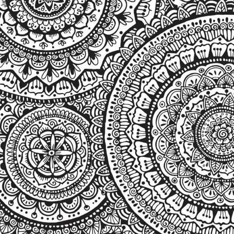 GIANT Mandala Coloring Poster for Adults - Great Christmas Gift for Hi