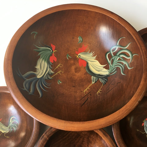 munising wooden ware rooster