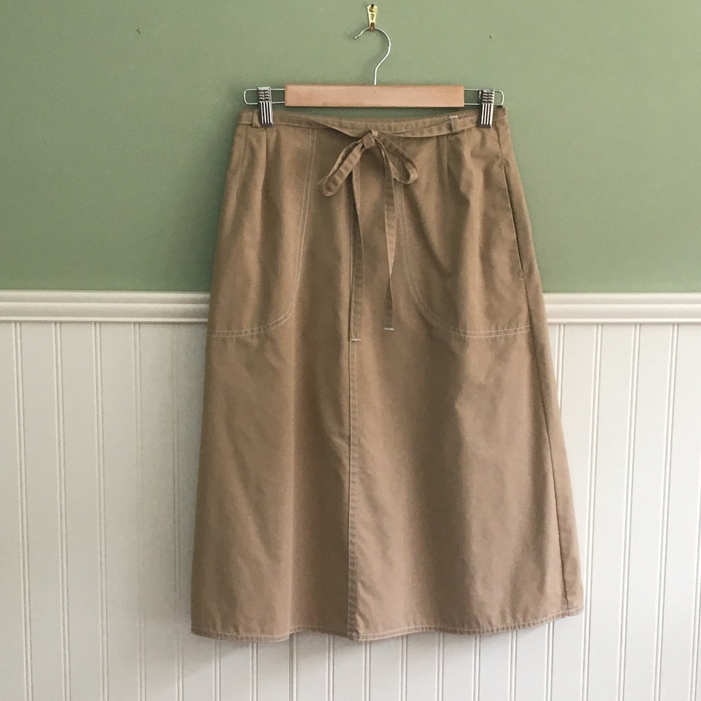 CPC Century Sportswear khaki wrap skirt 
