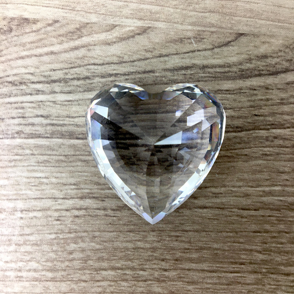 Faceted Crystal Heart Rainbow Reflecting Crystal Nextstage Vintage