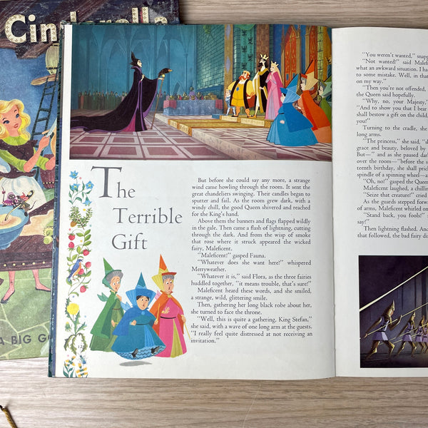Walt Disney's Sleeping Beauty and Cinderella - Big Golden Books - 1950s ...