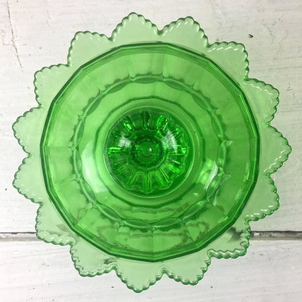 Fenton Spring Green Colonial covered candy dish - #8488 - 1970s vintage ...