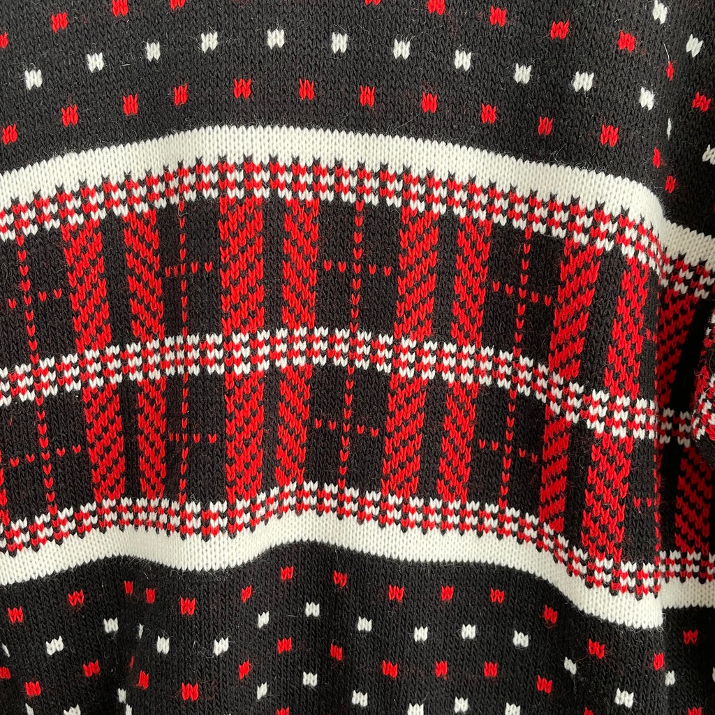 American Pride red white and black plaid intarsia sweater - size medium ...