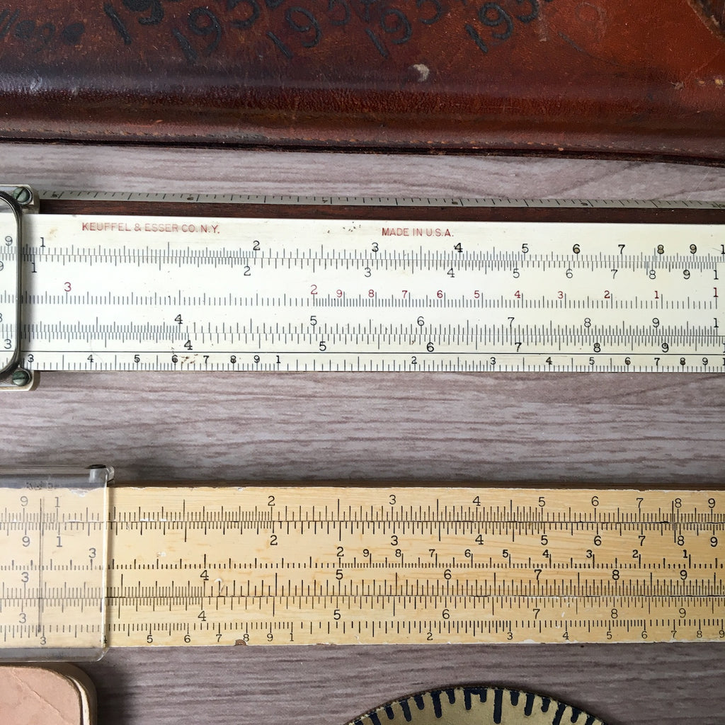 Keuffel Esser Slide Rules With Book And Paramount Products Roto Rule Nextstage Vintage