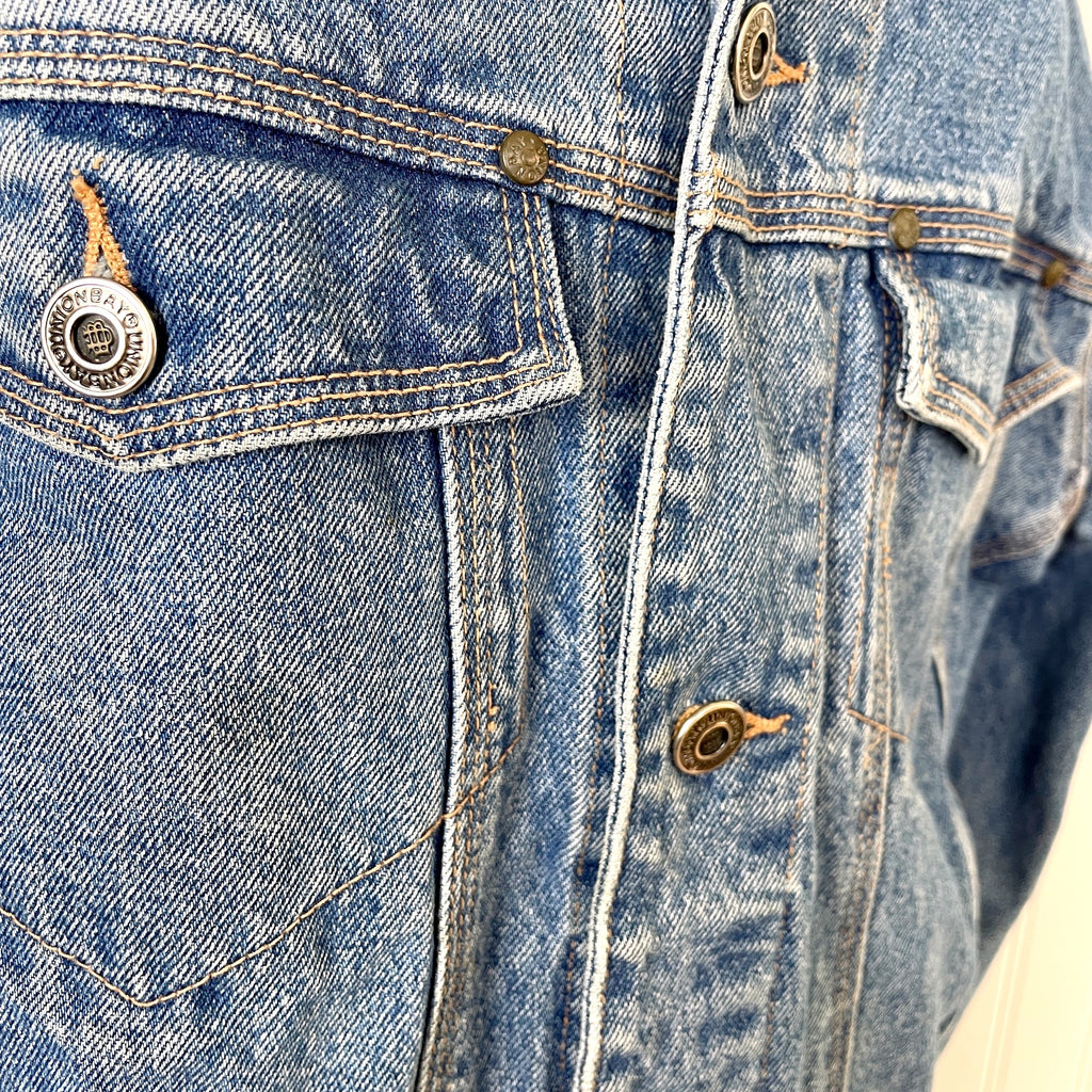 Vintage 1980s Union Bay blue denim jean jacket - size medium ...