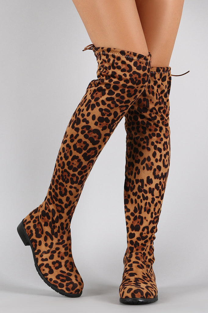 high leopard boots