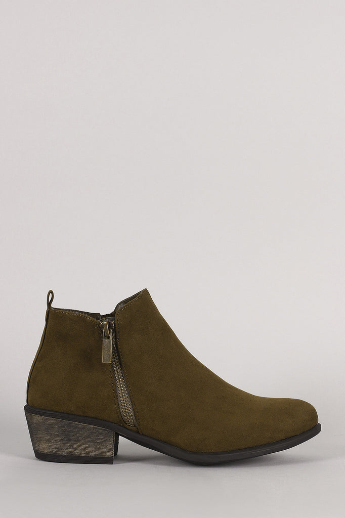 bamboo platform ankle booties
