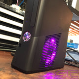 Custom Black Corona Xbox 360 Slim RGH2 320GB Pink/Purple LED's Ready to Ship (Jan)
