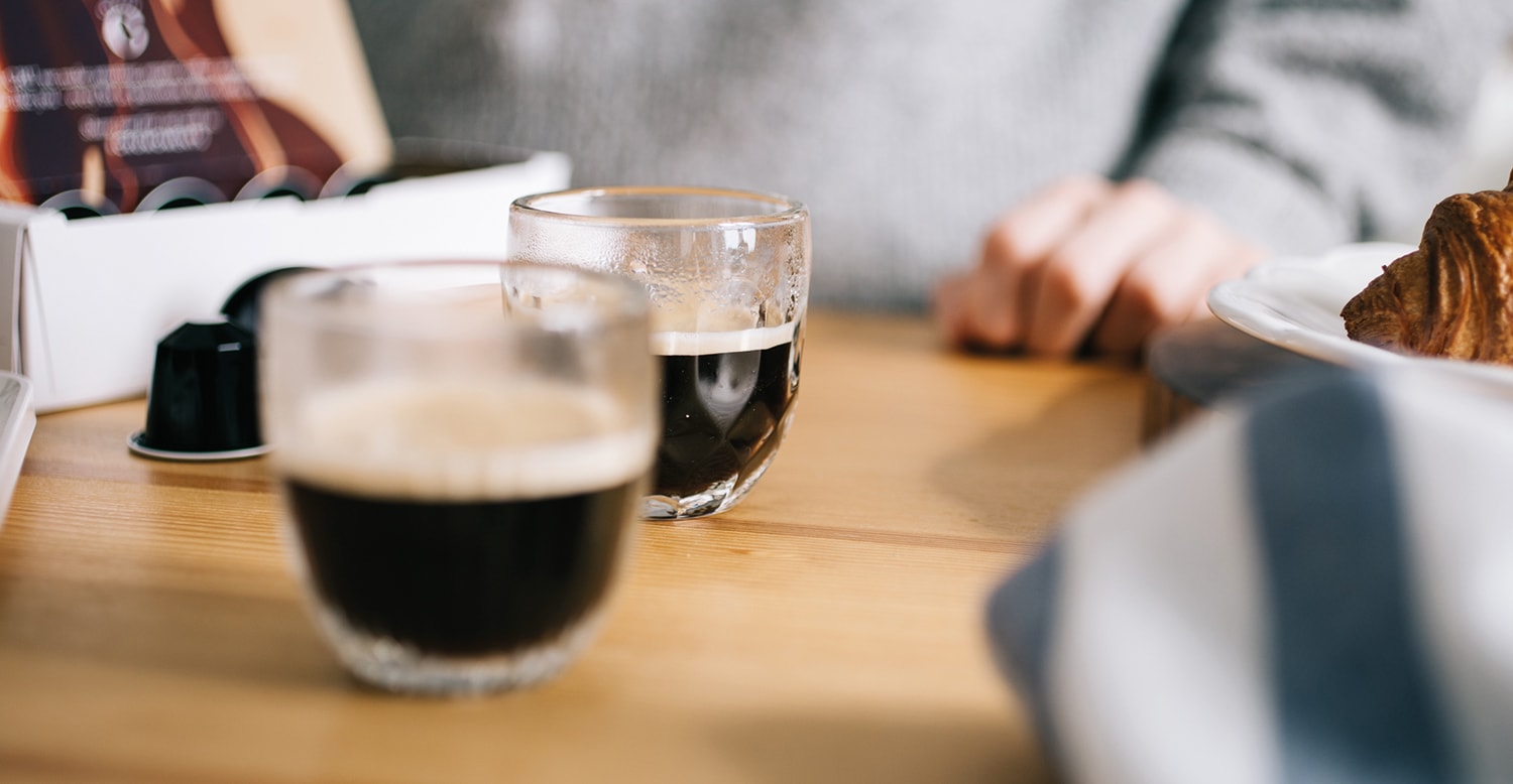 coffee on a table