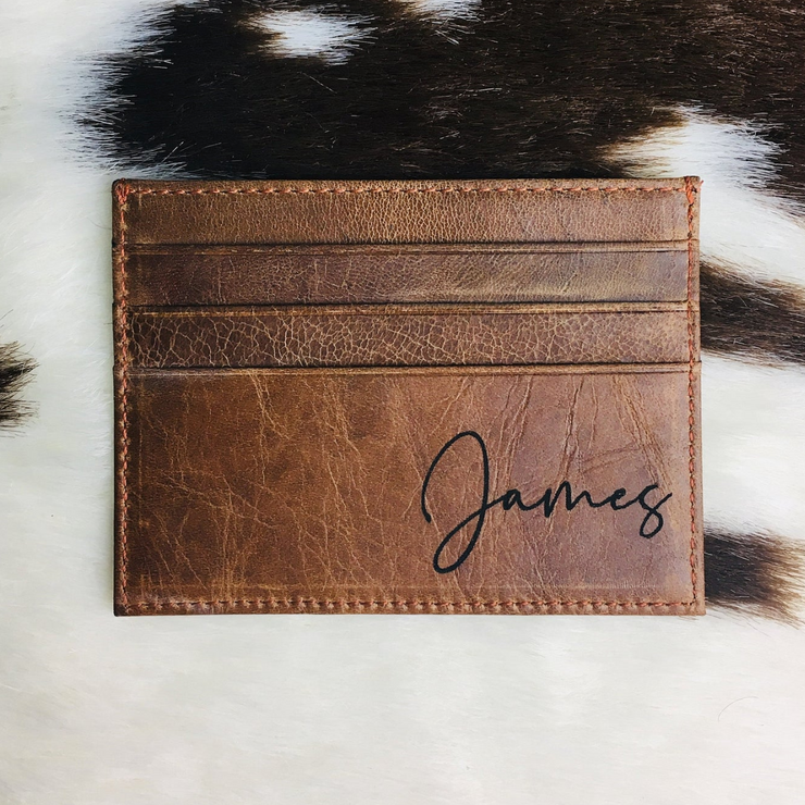 engraved card holder