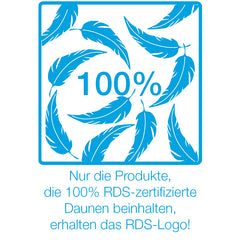 100% RDS zertifizierte Daune
