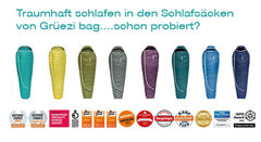 Grüezi bag Schlafsackmodelle