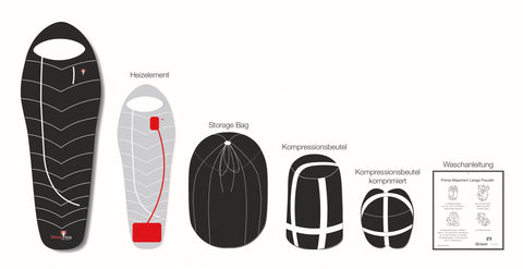 Lieferumfang Schlafsack Biopod Hybrid Wolle Daune Ice Cold