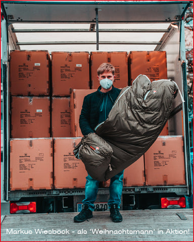 PDG Grüezi bag- Markus Wiesböck à la collecte de fonds pour les sans-abri à Munich