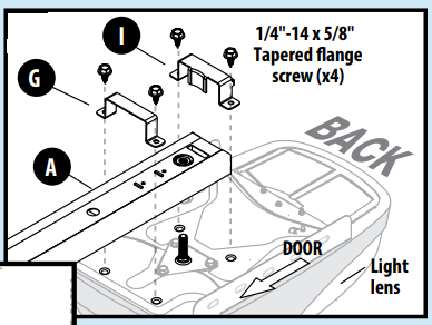 Installing the head to rail bracket on a Genie garage door opener