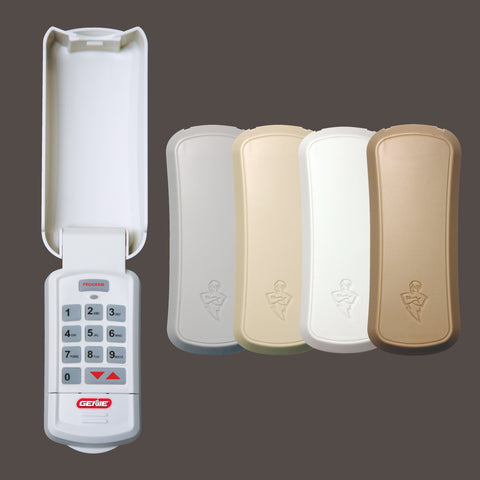 Genie garage door opener wireless keypad with color options for keypad cover