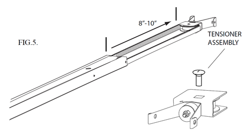 Image of replacing the tensioner kit 37857R.S on a Genie garage door opener