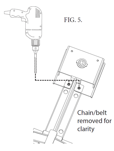 38416A.S belt sprocket replacement instructions, drilling out the rivets