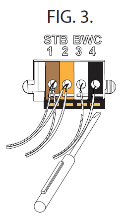 Genie Carriage replacement 38893R.S instructions, showing terminal block