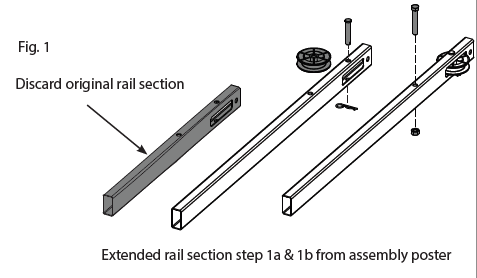 39027R Genie Chain rail extension kit installation instructions