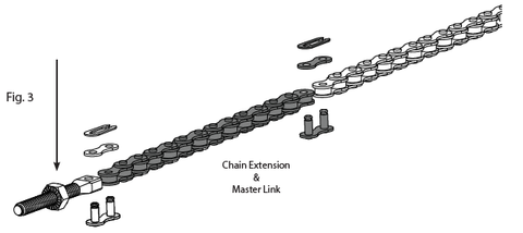 Genie extension kit for chain rails 39027R- installation instructions