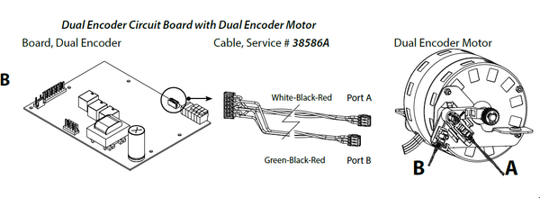 dual encoder circuit board with dual encoder motor Genie screw drive garage door opener