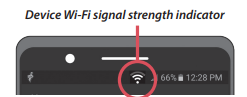 Device with Wi-Fi Signal indicator